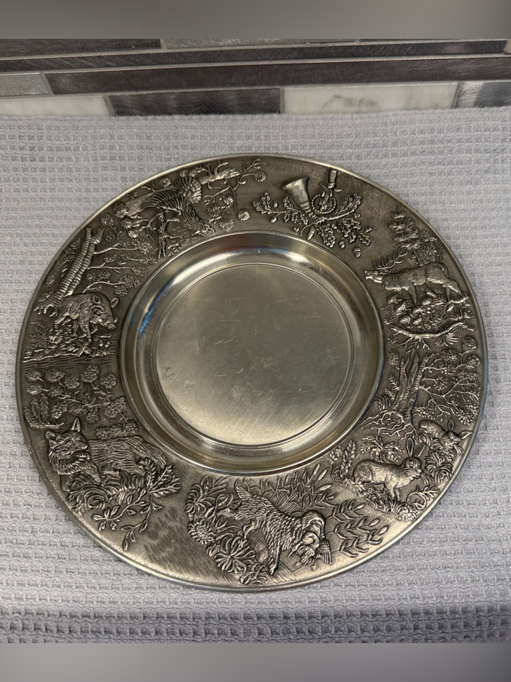 Pewter Wall Plate